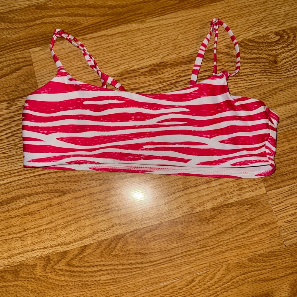 Pink and White Striped Top XS